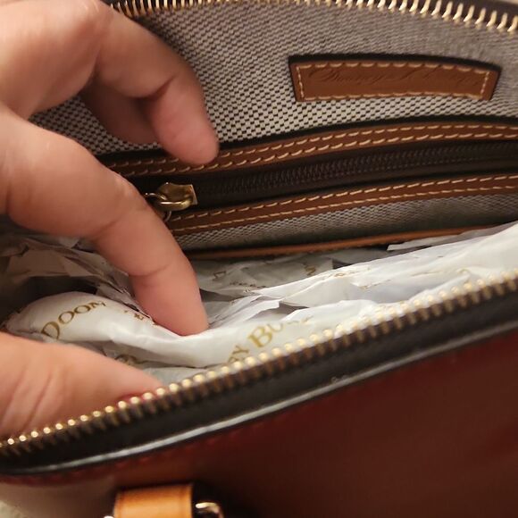 Dooney & Bourke Darcy Satchel Bag in Burnt Orange NWT - Picture 11 of 12